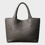 Bolso tote de mujer de piel trenzada, grande y espacioso, con asas cómodas, ideal para uso diario. 5