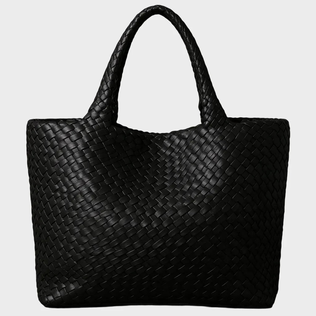 Bolso tote de mujer de piel trenzada, grande y espacioso, con asas cómodas, ideal para uso diario. 7