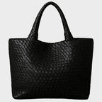 Bolso tote de mujer de piel trenzada, grande y espacioso, con asas cómodas, ideal para uso diario. 7