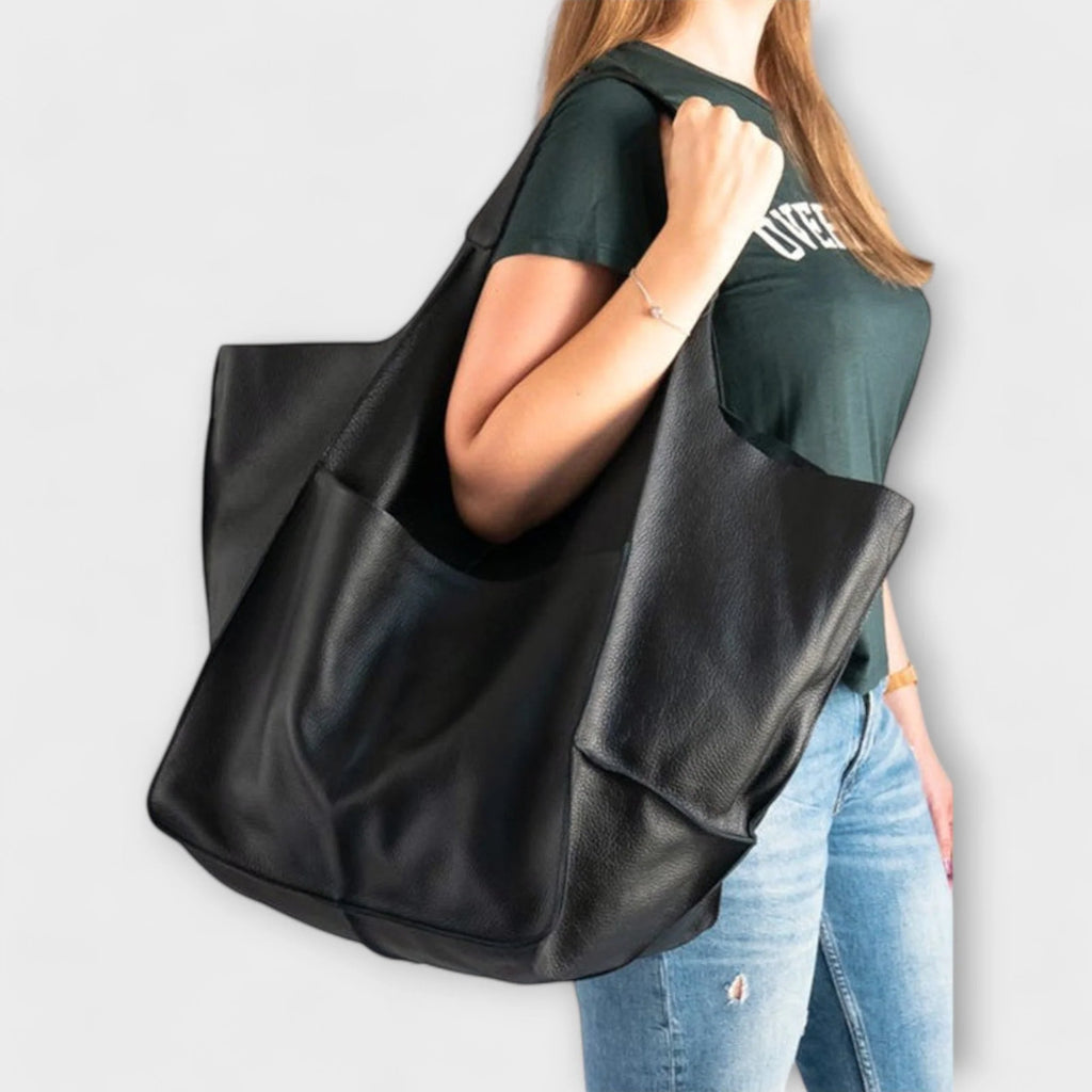 Bolso de hombro para mujer multifuncional de cuero sintético PU, elegante y espacioso, disponible en varios colores. 3