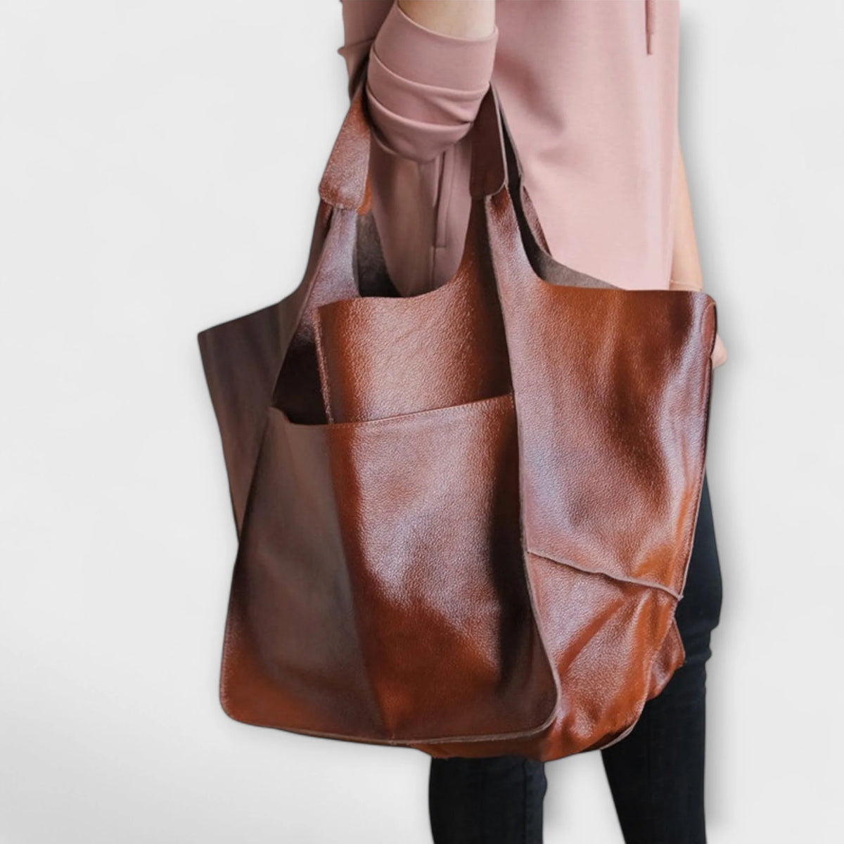 Bolso de hombro para mujer multifuncional de cuero sintético PU, elegante y espacioso, disponible en varios colores. 4