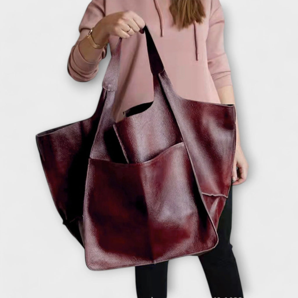 Bolso de hombro para mujer multifuncional de cuero sintético PU, elegante y espacioso, disponible en varios colores. 6
