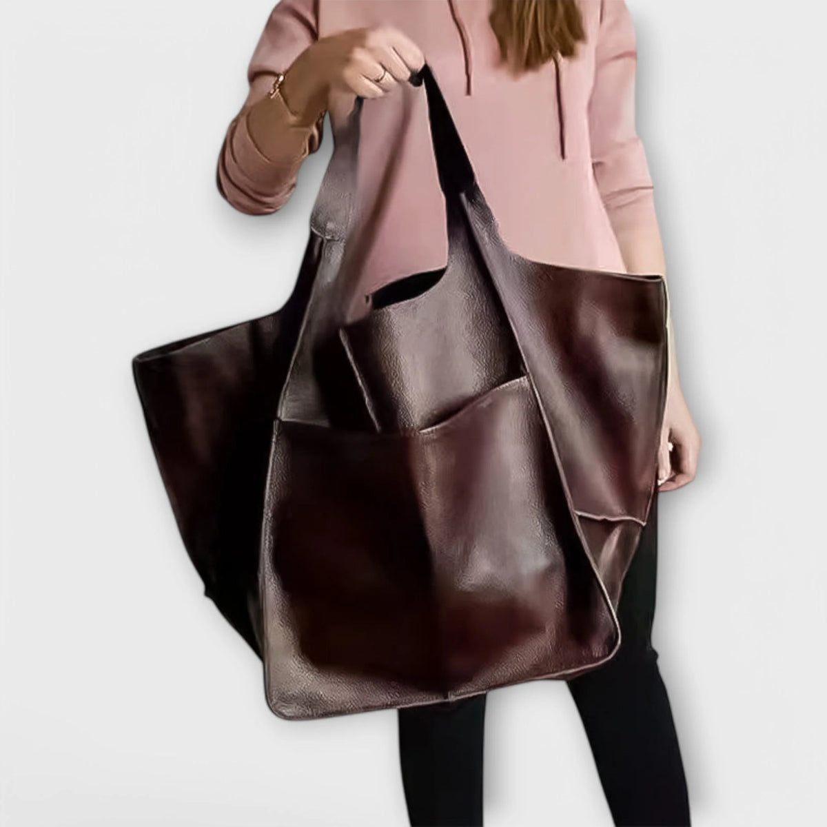 Bolso de hombro para mujer multifuncional de cuero sintético PU, elegante y espacioso, disponible en varios colores. 8