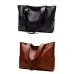 Bolso de hombro de mujer en cuero PU negro, elegante y versátil, con múltiples bolsillos, ideal para uso diario. 3