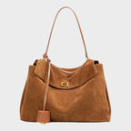 Bolso de hombro de mujer de piel de vacuno con solapa magnética y correa ajustable, diseño elegante y funcional ideal para cualquier 1