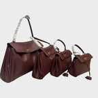 Bolso de hombro de mujer de piel de vacuno con solapa magnética y correa ajustable, diseño elegante y funcional ideal para cualquier 5