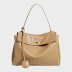 Bolso de hombro de mujer de piel de vacuno con solapa magnética y correa ajustable, diseño elegante y funcional ideal para cualquier 6