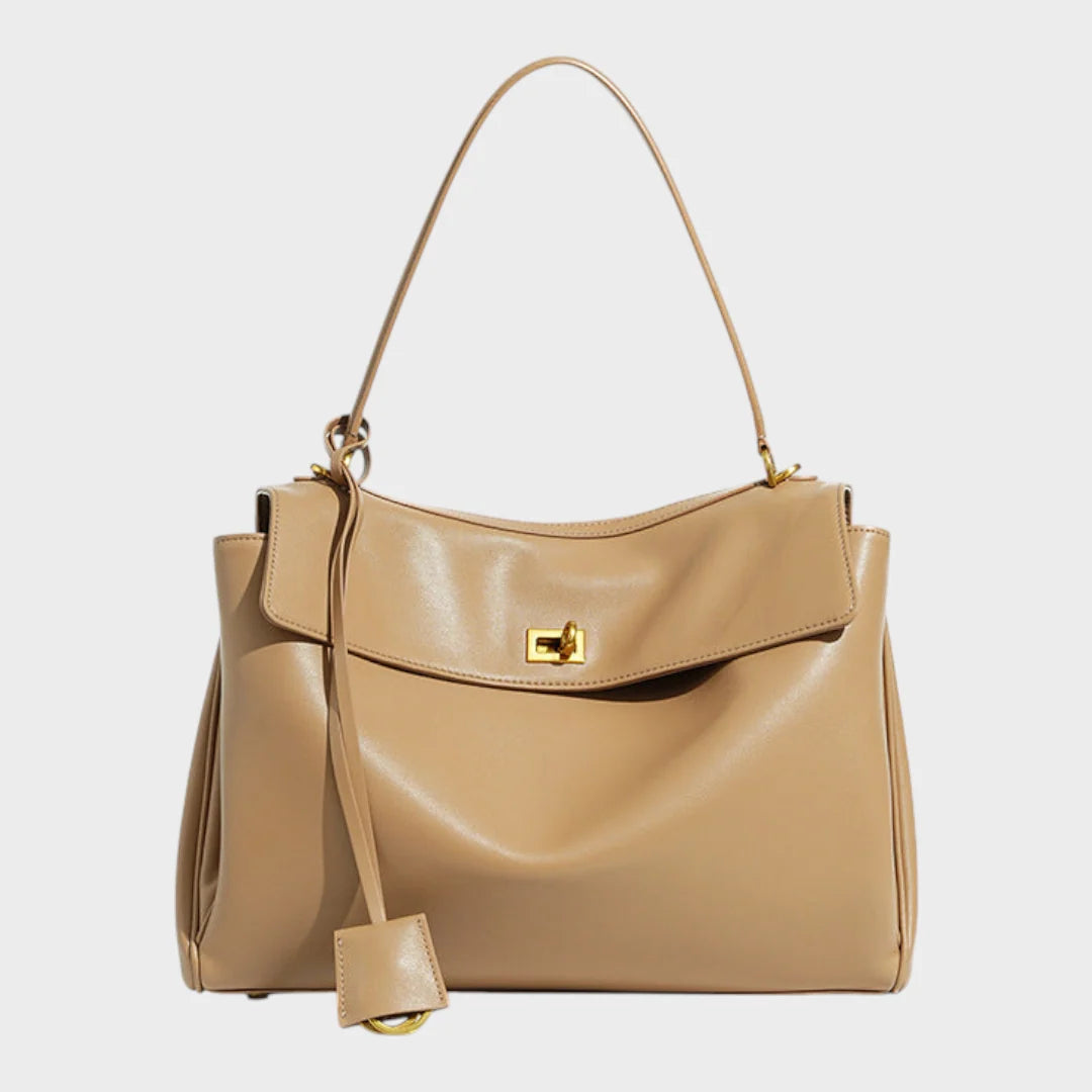 Bolso de hombro de mujer de piel de vacuno con solapa magnética y correa ajustable, diseño elegante y funcional ideal para cualquier 6