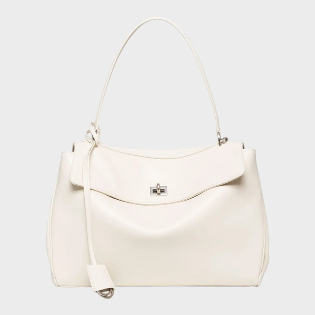 Bolso de hombro de mujer de piel de vacuno con solapa magnética y correa ajustable, diseño elegante y funcional ideal para cualquier 8