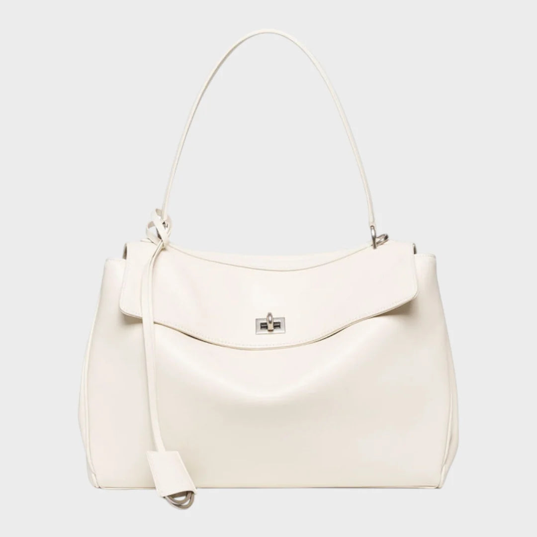 Bolso de hombro de mujer de piel de vacuno con solapa magnética y correa ajustable, diseño elegante y funcional ideal para cualquier 8