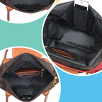 Bolso de mano para hombre resistente al agua, elegante diseño en nylon y cuero, amplio espacio de almacenamiento ideal para uso diario y actividades al aire libre 8