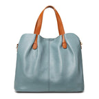 Bolso de mano para mujer de piel de vacuno con textura lichi, espacioso y elegante, con correa ajustable ideal para cualquier ocasión 1