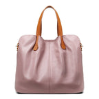 Bolso de mano para mujer de piel de vacuno con textura lichi, espacioso y elegante, con correa ajustable ideal para cualquier ocasión 3