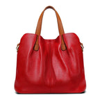 Bolso de mano para mujer de piel de vacuno con textura lichi, espacioso y elegante, con correa ajustable ideal para cualquier ocasión 4