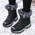 Botas de invierno para mujer, impermeables con aislamiento térmico y suela antideslizante, diseño elegante ideal para nieve. 1