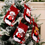 Calcetines navideños colgantes con diseño de Papá Noel y renos, set de 3 o 4 piezas perfectos para 2
