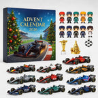 Calendario de Adviento de Fórmula 1 con 24 sorpresas diarias, diseñado en plástico compacto, perfecto para aficionados y niños. 1