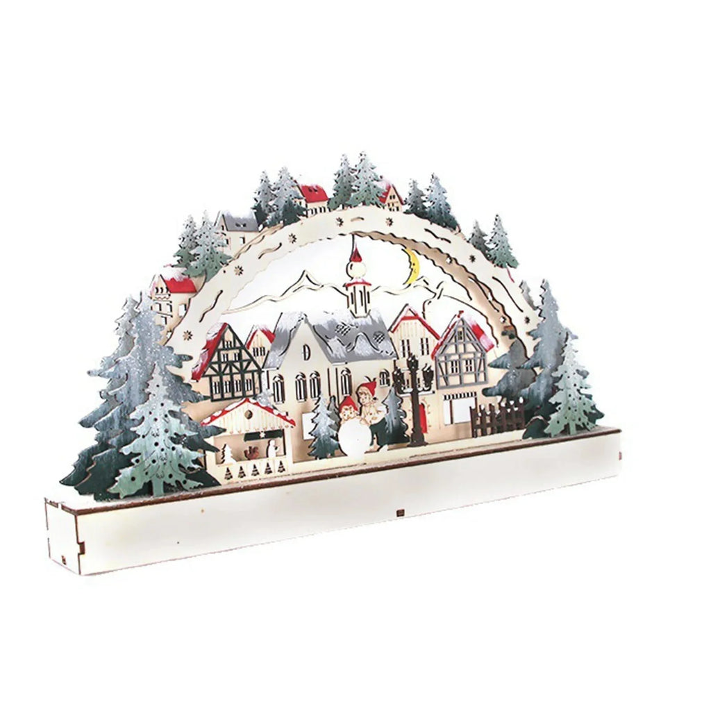 Calendario de Adviento de Madera con Iluminación LED, 24 compartimentos personalizables, ideal para decoración navideña. 4