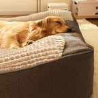 Cama ortopédica para perros grandes y medianos, con soporte elevado, funda lavable de terciopelo suave, ideal para el confort 3