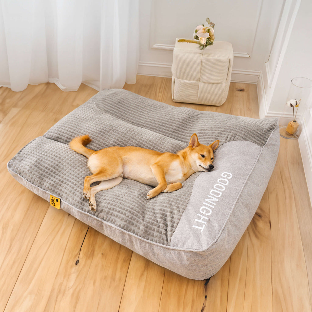 Cama ortopédica para perros grandes y medianos, con soporte elevado, funda lavable de terciopelo suave, ideal para el confort 6