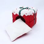 Cama semicerrada navideña para mascotas con base antideslizante, ideal para gatos y perros pequeños, dimensiones 35x35 cm 5