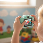 Cámara de fotos infantil con video HD, tarjeta de 64 GB incluida, diseño resistente y fácil de usar para niños. 10
