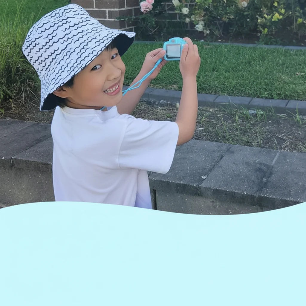 Cámara de fotos infantil con video HD, tarjeta de 64 GB incluida, diseño resistente y fácil de usar para niños. 5