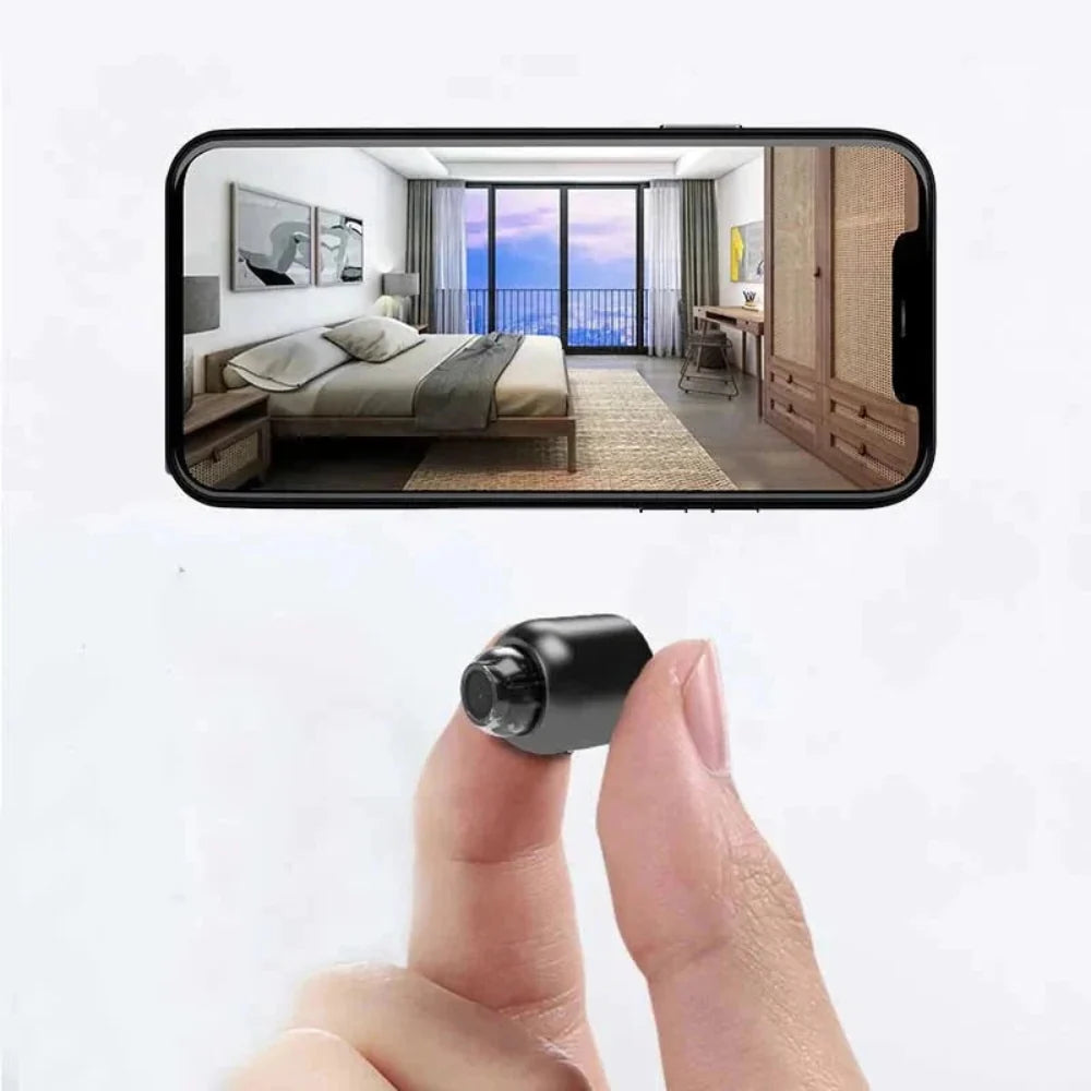 Cámara de Seguridad WiFi compacta con video HD 1080P y visión nocturna, ideal para vigilancia y monitoreo en interiores y exteriores 0
