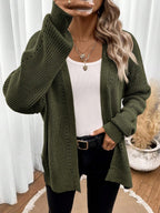 Cárdigan de mujer de punto calado con hombros caídos, casual y versátil para otoño, disponible en tallas S-3 5