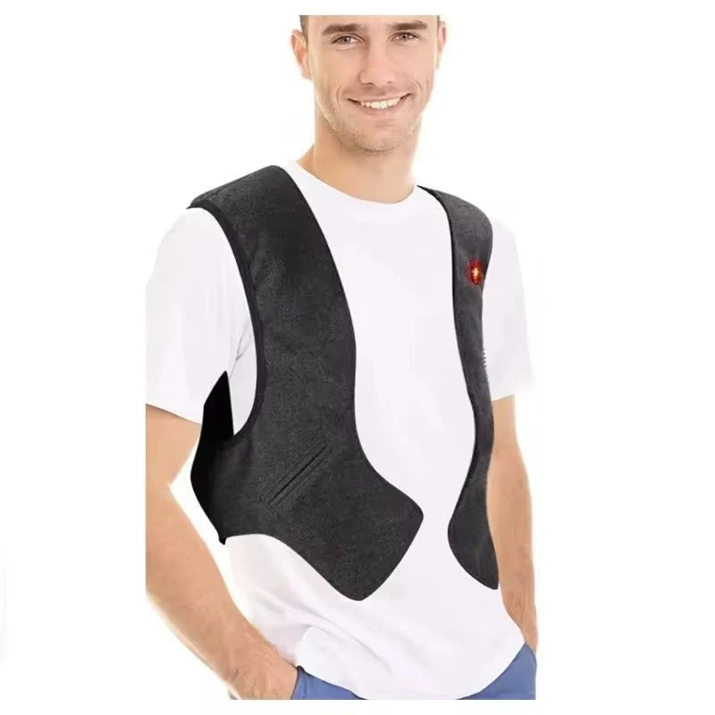 Chaleco calefactable eléctrico sin mangas con calefacción USB, ideal para actividades al aire libre, fabricado en poliéster. 0