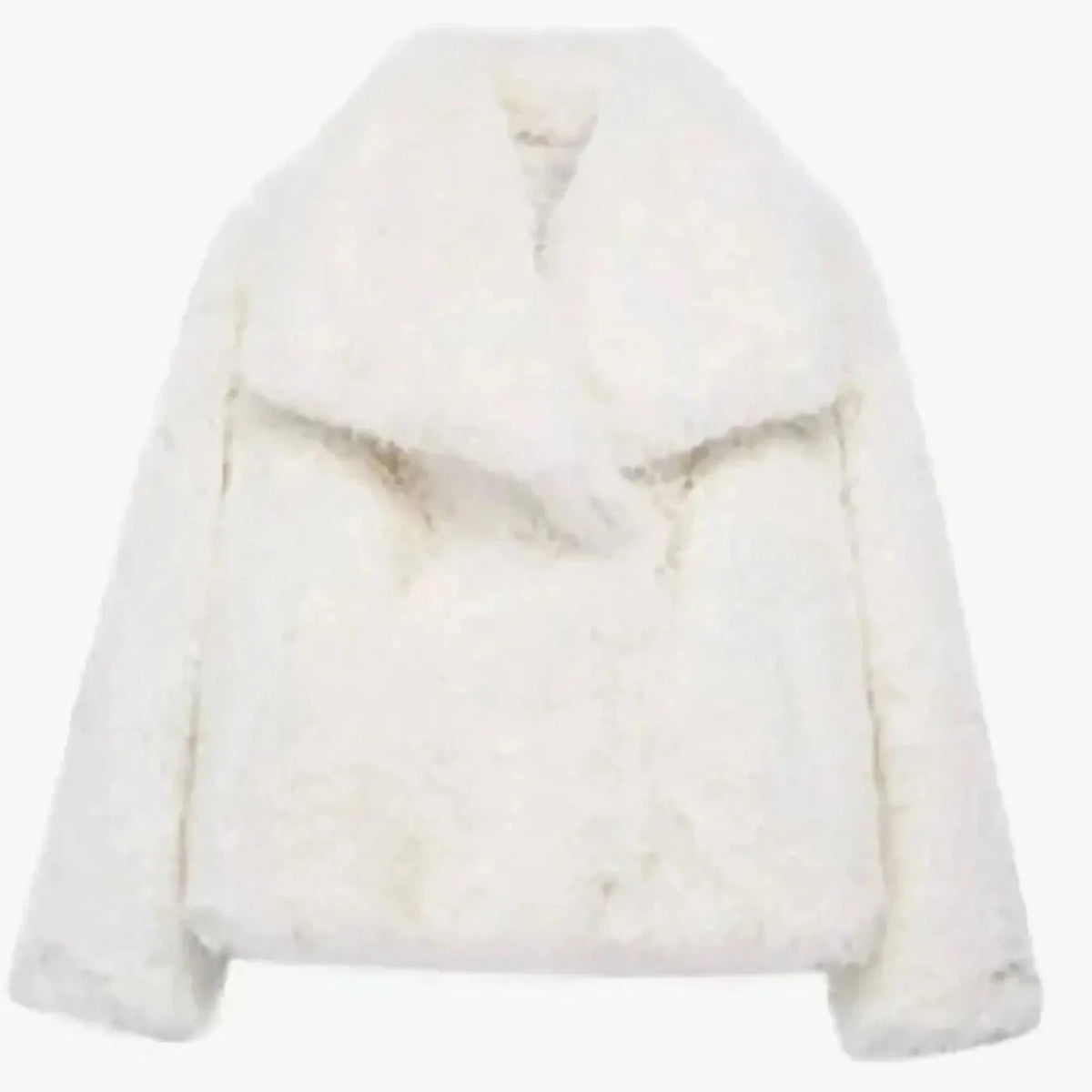 Chaqueta de cuero corta para mujer con textura suave y diseño abierto, ideal para un ajuste relajado en otoño e invierno. 5
