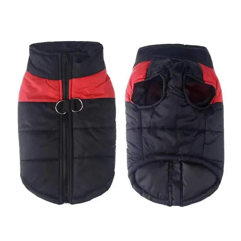 Chaqueta impermeable acolchada para perros con cremallera y anilla en D, disponible en tallas XS a 6XL, ideal 3