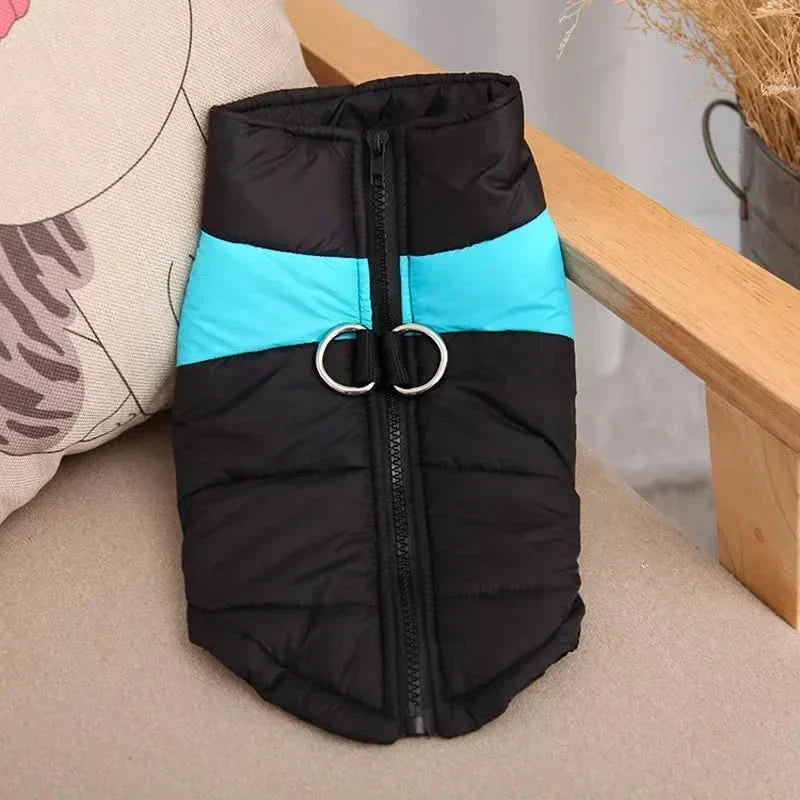 Chaqueta impermeable acolchada para perros con cremallera y anilla en D, disponible en tallas XS a 6XL, ideal 6