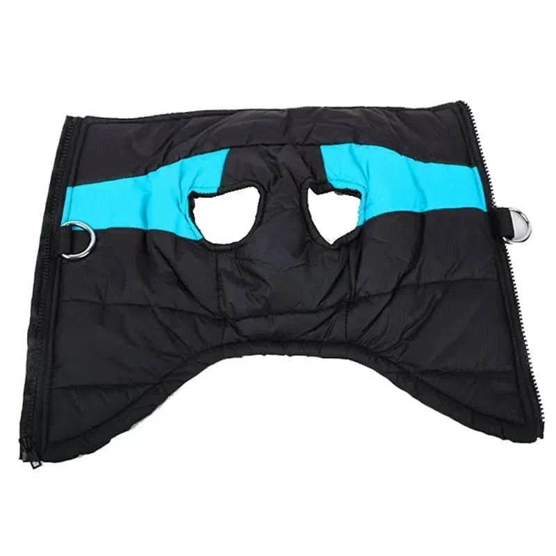 Chaqueta impermeable acolchada para perros con cremallera y anilla en D, disponible en tallas XS a 6XL, ideal 7