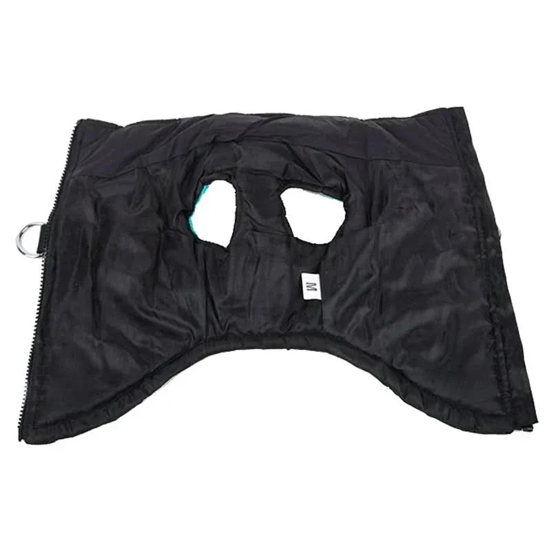 Chaqueta impermeable acolchada para perros con cremallera y anilla en D, disponible en tallas XS a 6XL, ideal 8