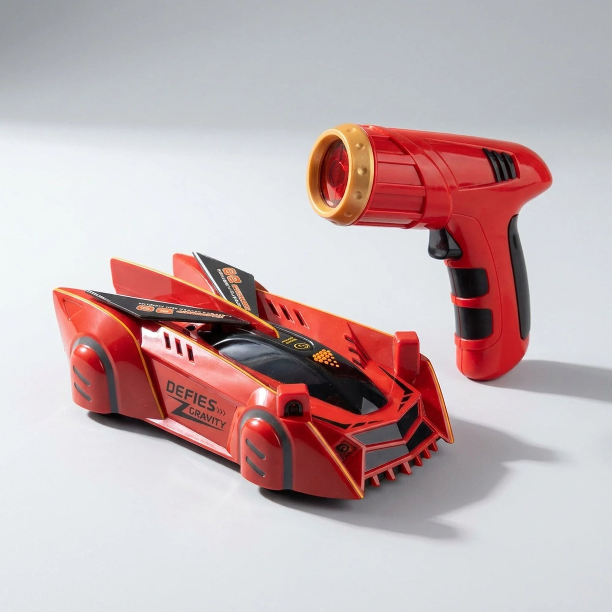 Coche teledirigido trepador de pared con control remoto láser y batería recargable USB, ideal para diversión en interiores. 0