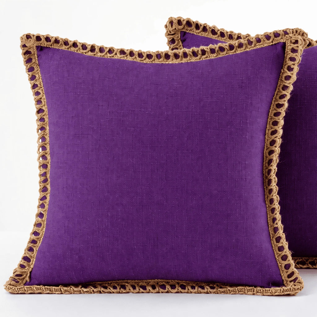 Cojín decorativo cuadrado con funda extraíble en estilo francés, fabricado en tela suave, disponible en 12 colores y 2 tamaños 10
