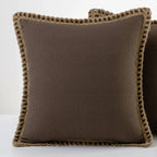 Cojín decorativo cuadrado con funda extraíble en estilo francés, fabricado en tela suave, disponible en 12 colores y 2 tamaños 3