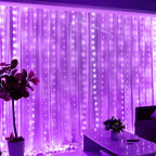 Cortina de luces navideña USB de 200/300 LEDs multicolor, con ocho modos de iluminación y resistencia al agua, ideal para 1