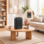 Calefactor Eléctrico Cerámico 1500W con Termostato Ajustable y Controles Digitales