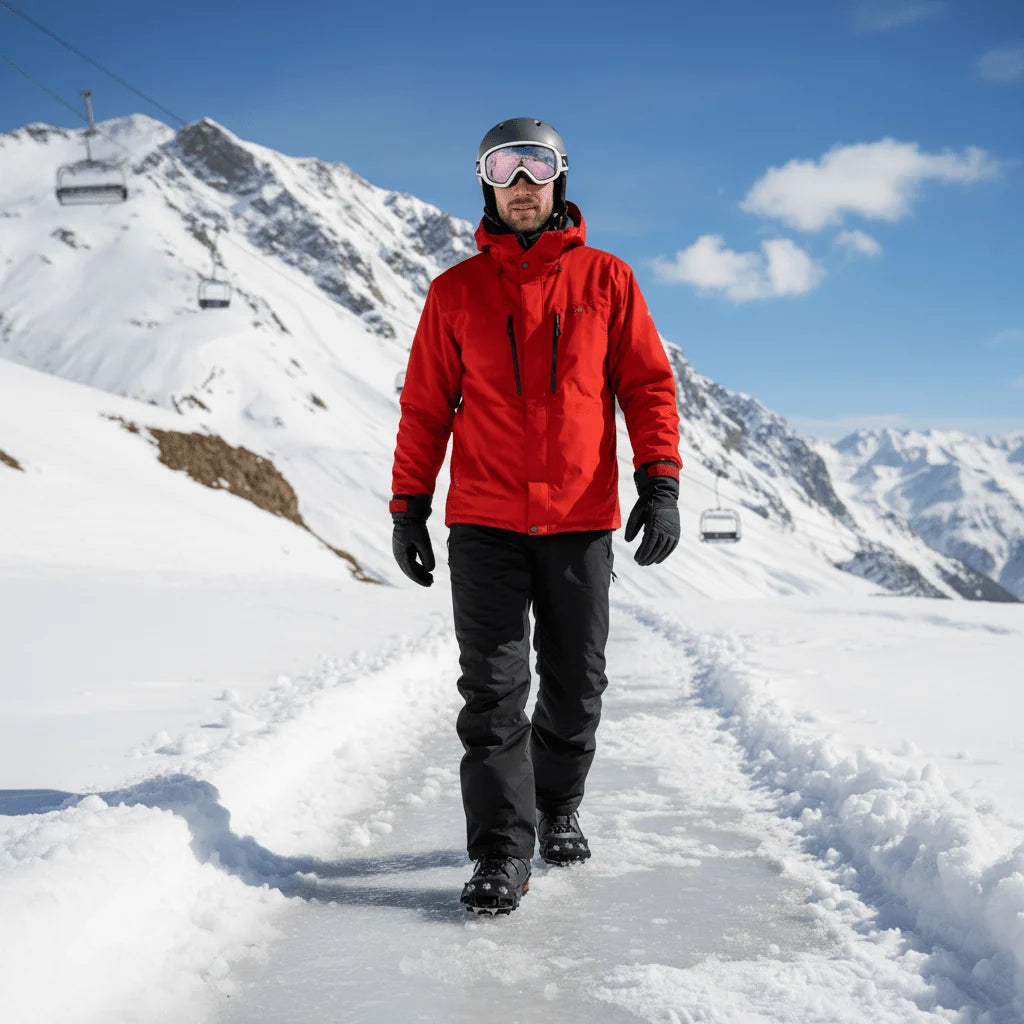 Crampones flexibles para zapatos con clavos de acero al manganeso, ideales para caminar sobre hielo y nieve, talla única. 2