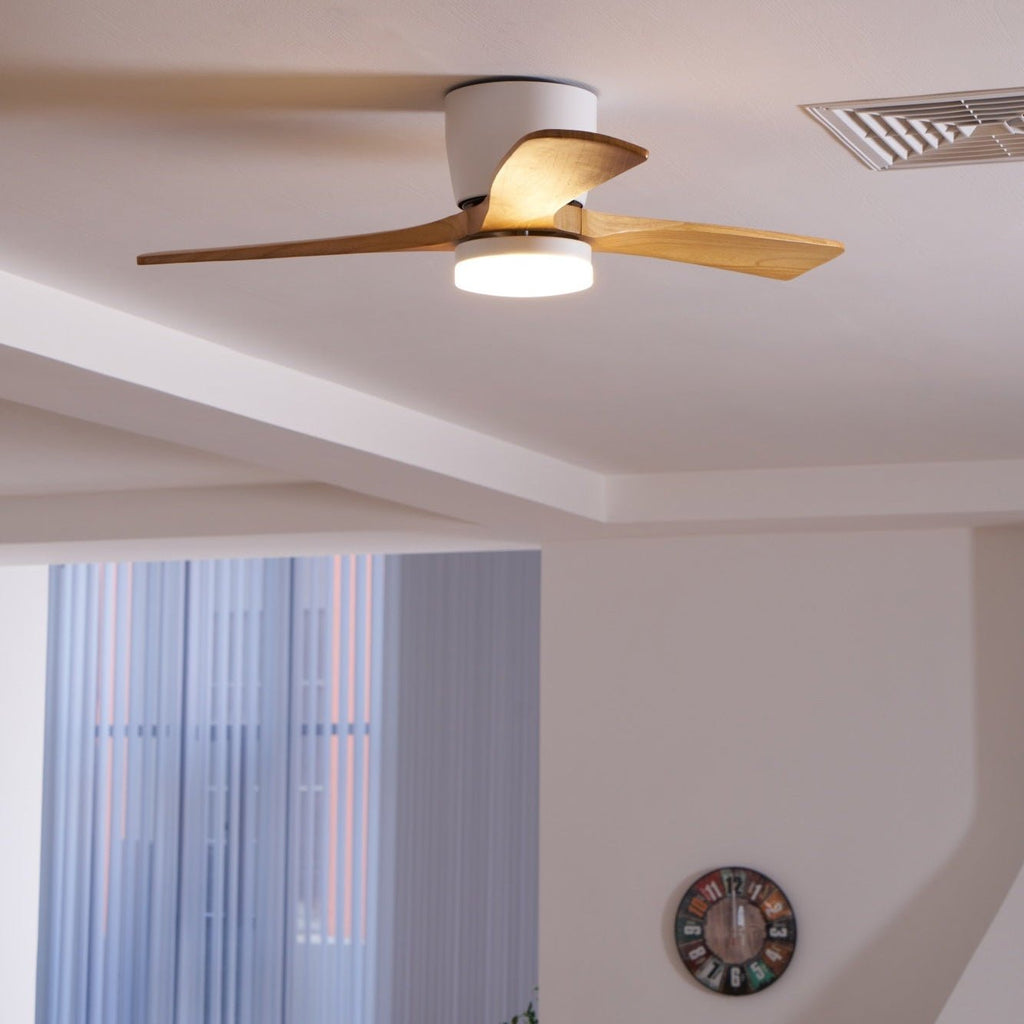 Ventilador De Techo Moderno De Madera - LED Integrado