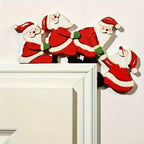 Decoración navideña de madera con motivos de renos para marcos de puerta, adornos festivos reutilizables ideales para interiores. 8