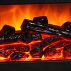 Difusor de Aromas rectangular negro con control remoto y efecto chimenea, ideal para crear ambientes acogedores. 2