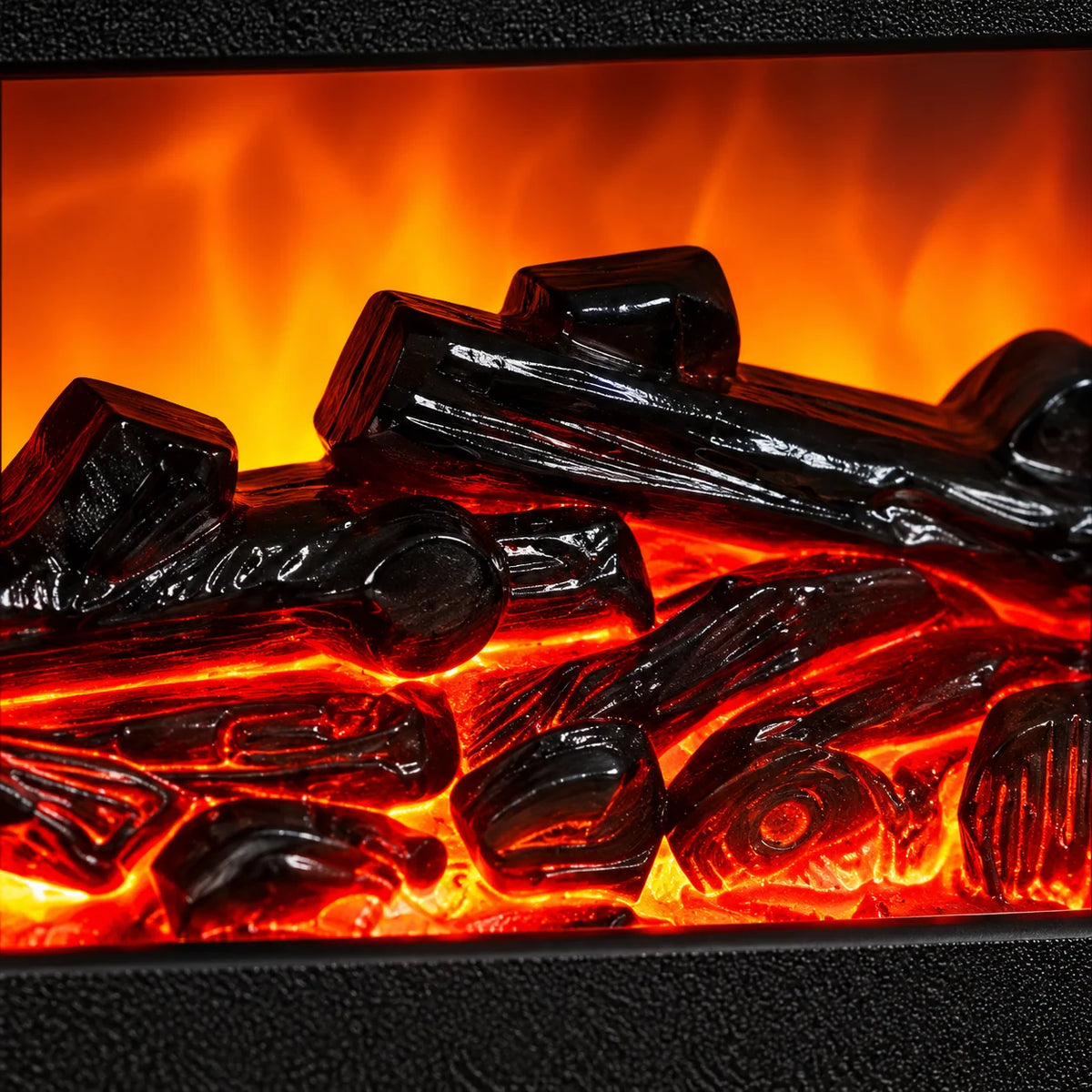 Difusor de Aromas rectangular negro con control remoto y efecto chimenea, ideal para crear ambientes acogedores. 2