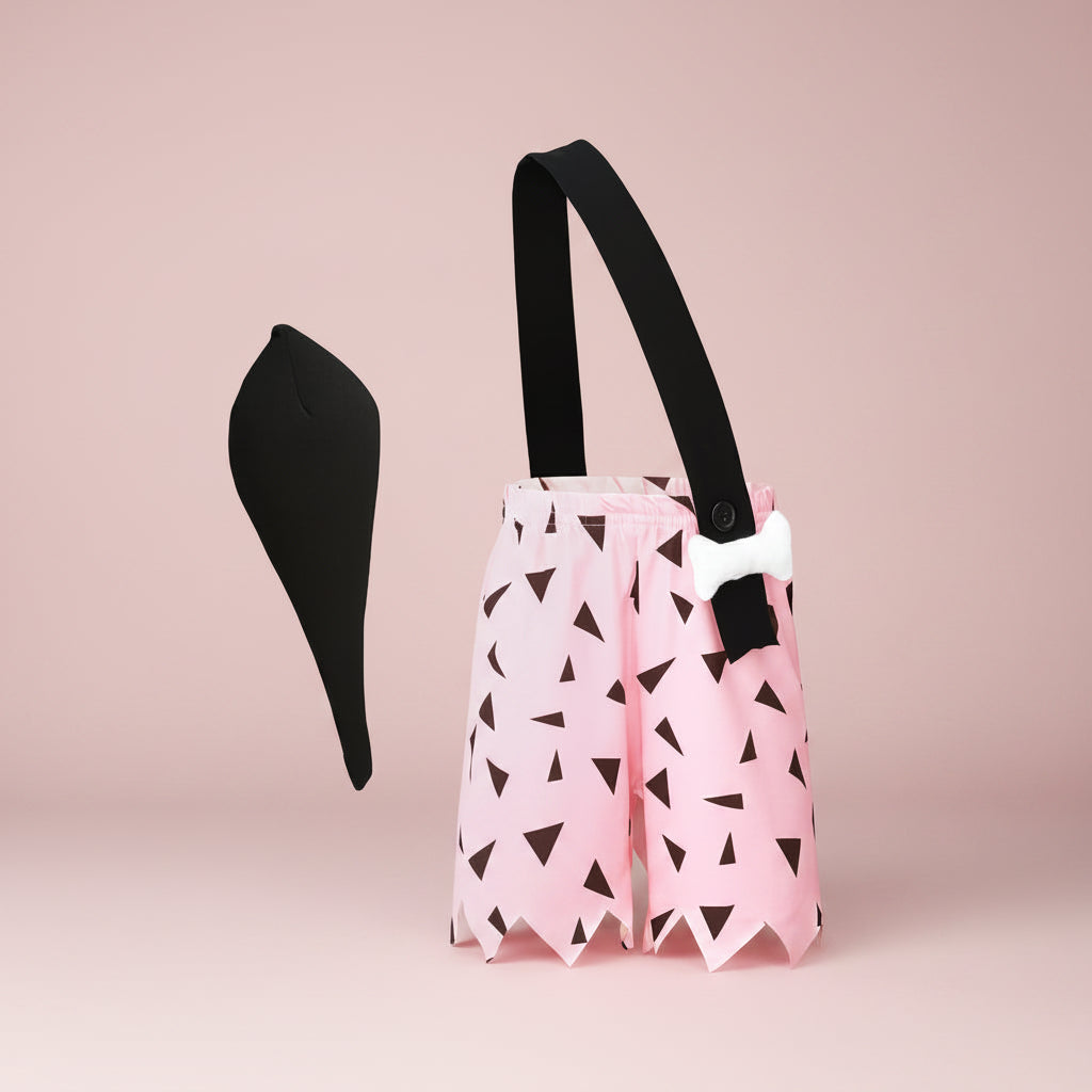 Disfraz de cavernícola para niños con detalles de huesos, perfecto para Halloween y fiestas de disfraces, disponible en varios colores. 0