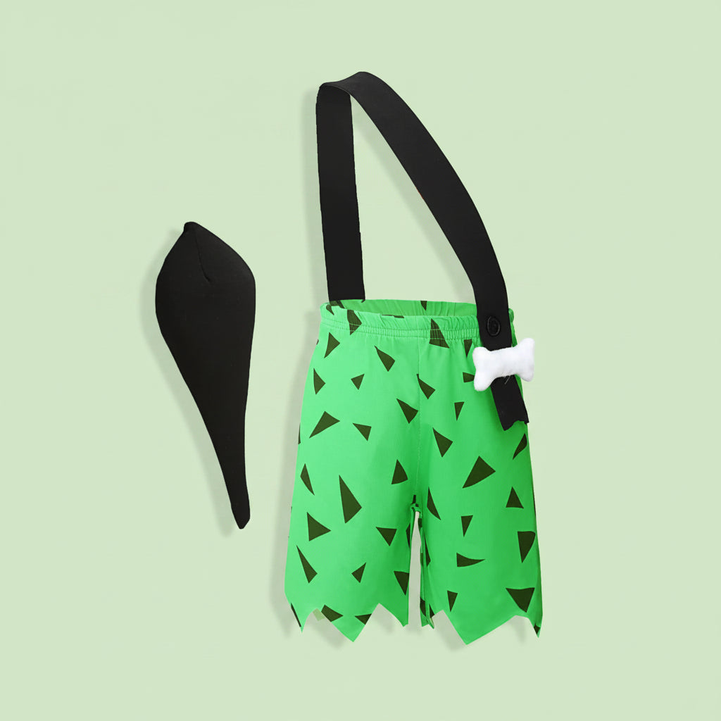 Disfraz de cavernícola para niños con detalles de huesos, perfecto para Halloween y fiestas de disfraces, disponible en varios colores. 2