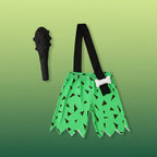 Disfraz de cavernícola para niños con detalles de huesos, perfecto para Halloween y fiestas de disfraces, disponible en varios colores. 5