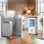 Enfriador de aire móvil 3 en 1 con funciones de humidificación y purificación, diseñado para habitaciones pequeñas, fácil de usar sin instalación 3