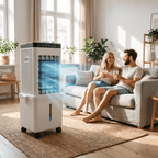 Enfriador de aire portátil 3 en 1 con humidificación y ventilador, perfecto para uso en hogar y oficina, sin necesidad de instalación 0